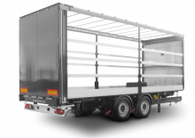 Trailere cu platformă cu prelată Schwarzmüller Centre-axle sliding tarpaulin platform trailer