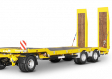 Trailere cu platformă joasă Schwarzmüller 3-axle low loader trailer with offset platform