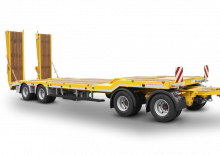 Trailere cu platformă joasă Schwarzmüller 4-axle low loader trailer with offset platform