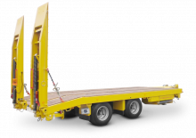 Trailere cu platformă joasă Schwarzmüller Centre-axle low loader trailer with straight platform